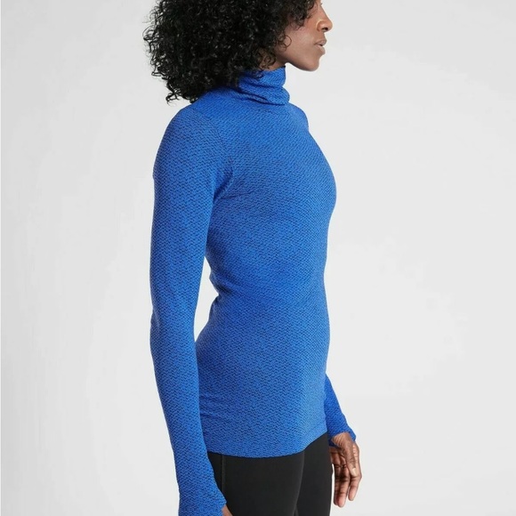Athleta Flurry Peak Turtleneck Tanzanite Blue/Black Size XS - Picture 6 of 11